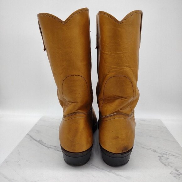 Vintage Santa Rosa Brand Mens Boots Size 13D Ranch Wellingtons Rugged Pull-On main image 12